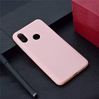 Чехол для Xiaomi Redmi Note 6 Pro силикон soft touch бампер светло-розовый