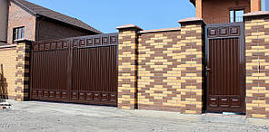 Ворота металеві розпашні TM Hardwick ш4000 у2000 мм і хвіртка ш1000 у2000 (дизайн Преміум)