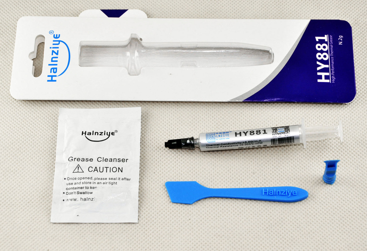 Термопаста Halnziye HY881 — 2 г — набір — карбонова — зі сріблом, фото 1