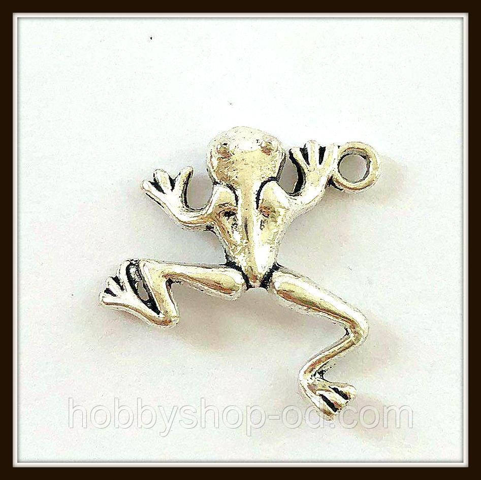 Метал. підвіска "жаба" срібло (см) 8 шт. в уп., фото 1