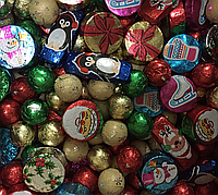 Шоколадні цукерки новорічні кульки для дітей Baron 1,9 кг у коробі