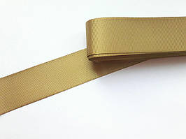 Тасьма репсова стрічка широка Стрічка репсова 4 см 40 мм, охра № 10. Туреччина