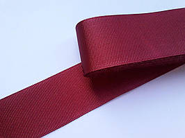 Тесьма лента репсовая широкая Стрічка репсова 4 см 40 мм, бордова № 55. Туреччина