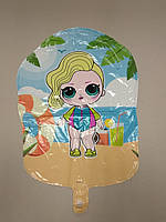 Шар фигура Пленка Кукла Лол/LOL Серфингистка в купальнике (60см)