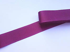 Тесьма лента репсовая широкая Стрічка репсова 4 см 40 мм, темно-бузкова, яскрава. Туреччина