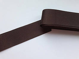 Тесьма лента репсовая широкая Стрічка репсова 4 см 40 мм, коричнева № 14. Туреччина