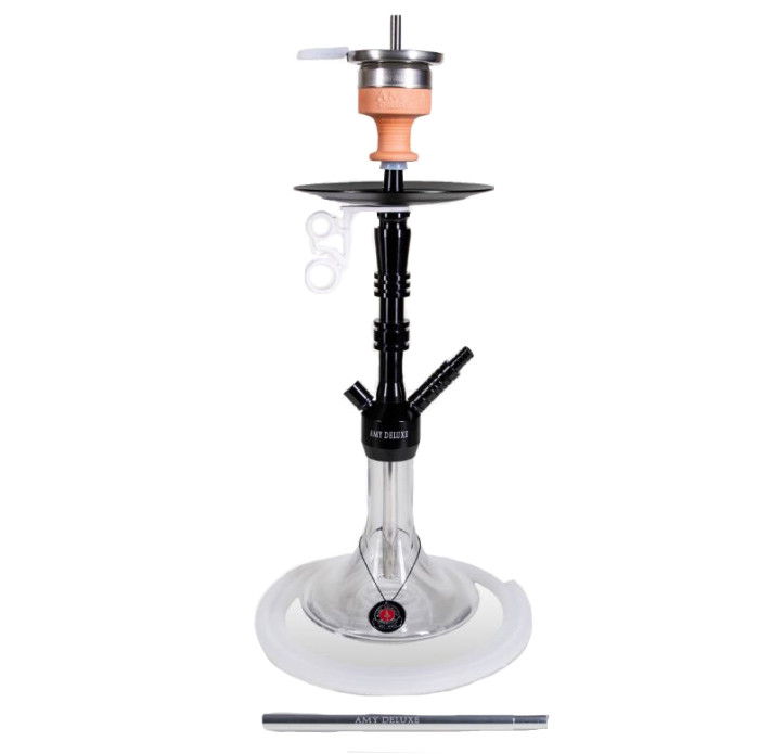 Кальян AMY Deluxe 069.02 Alu Lima S висота 60 см на 1 персону прозорий