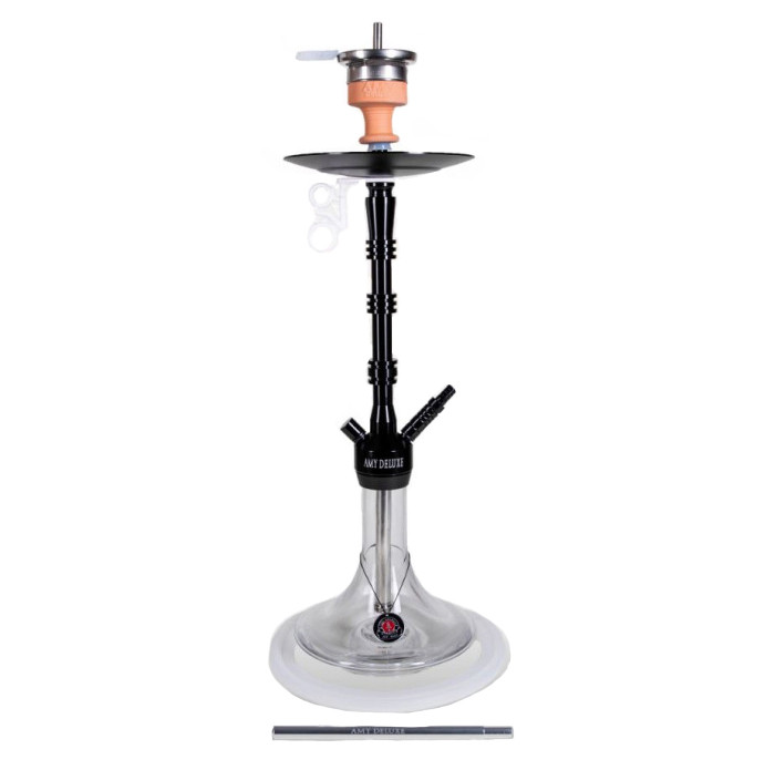 Кальян AMY Deluxe 069.01 Alu Lima висота 80 см на 1 персону прозорий