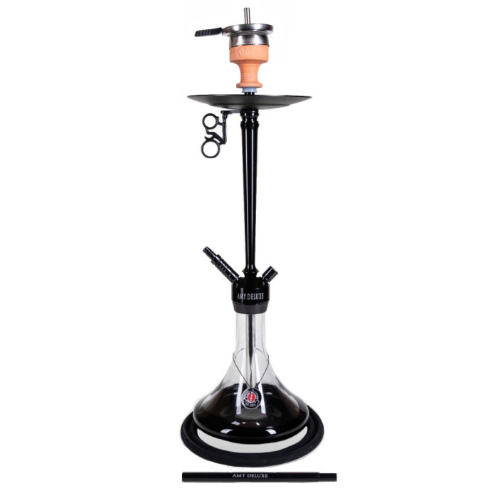 Кальян AMY Deluxe 066.01 Alu Deluxe висота 80 см на 1 персону чорний