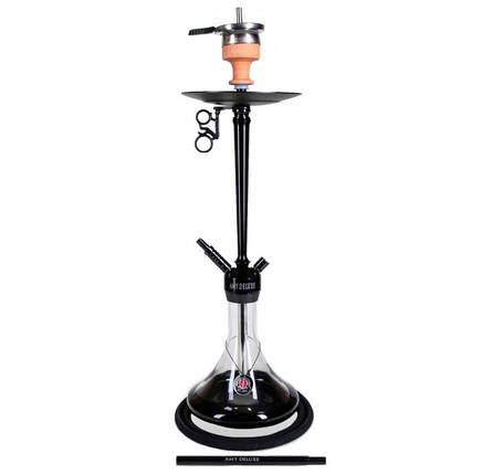 Кальян AMY Deluxe 066.01 Alu Deluxe висота 80 см на 1 персону чорний, фото 1