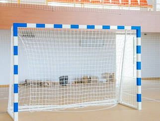Ворота для мініфутбола та гандбола розбірні зі смугами (профіль 60*60 мм)