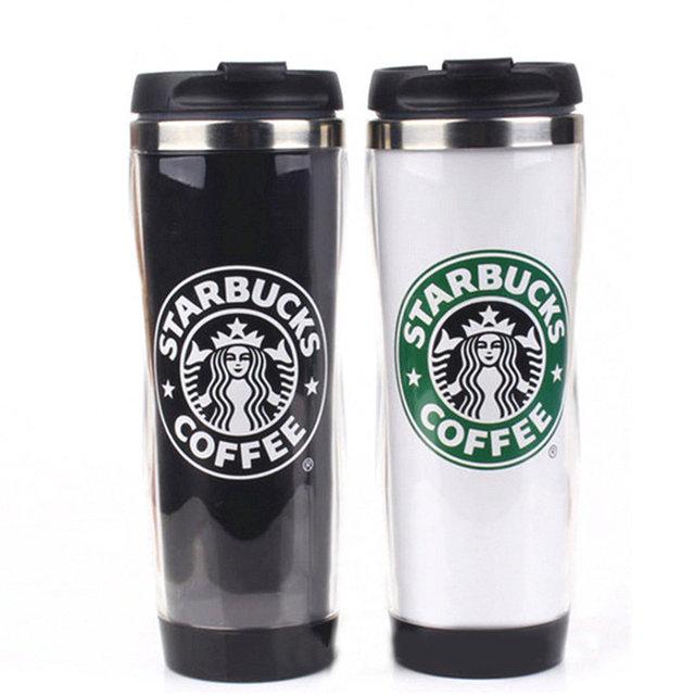 Термокружка Starbucks Coffee из нержавеющей стали с пластмассовой крышкой-поилкой 420 мл EL-203