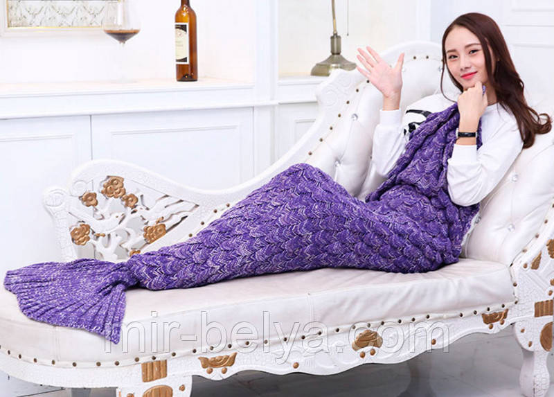 Плед акриловий Русалка(фіолетовий), фото 1