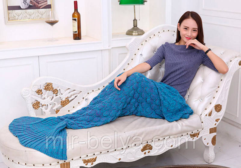 Плед акриловий Русалка(бірюзовий), фото 1