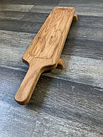 Деревянная доска для подачи Woodini на ножках с ручкой 450х100х23 дуб