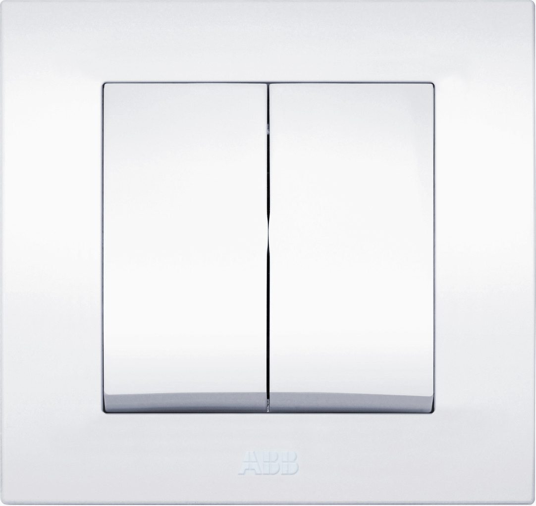 Вимикач 2-кл білий Cosmo ABB