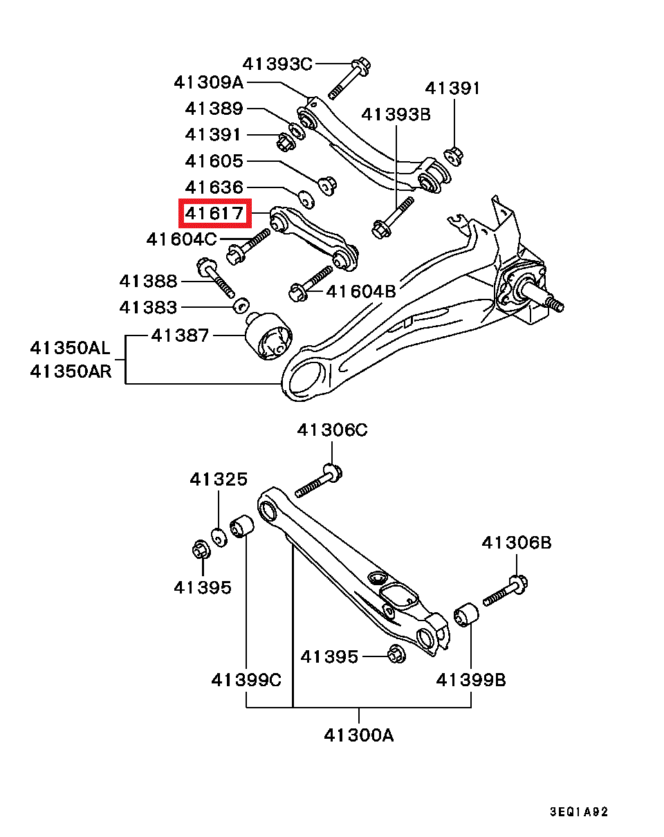 Сайлентблок заднего верхнего рычага Mitsubishi Lancer 9 2003-->2009 RBI (Тайланд) M25CS302 - фото 2 - id-p824605443