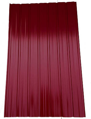 Профнастил для забору ПС-10 колір: вишня 0,20 мм 1,5 м Х 0,95м, фото 1