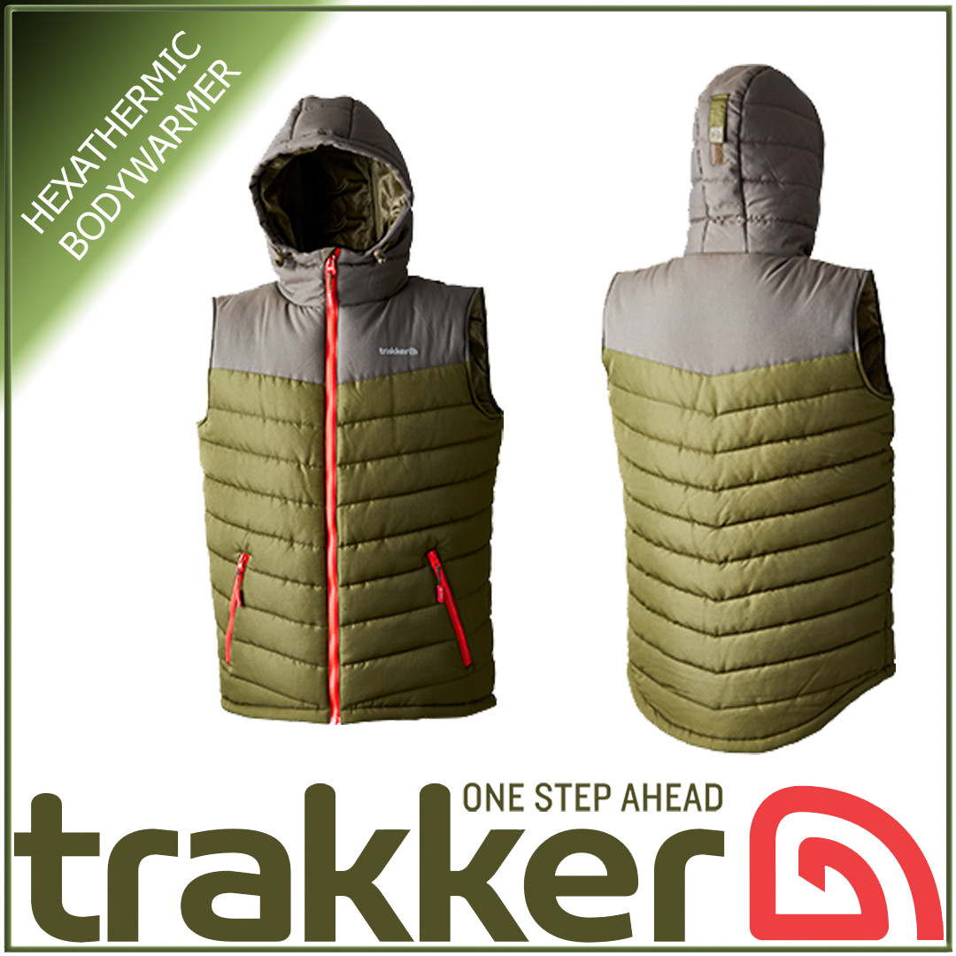 Подовжена жилетка Trakker HexaThermic Bodywarmer S, фірмовий чоловічий жилет хакі Trakker