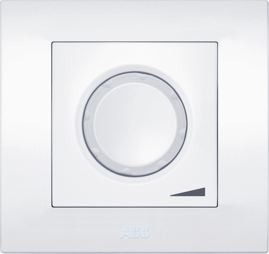 Світлорегулятор 800 Вт із підсвіткою білий Cosmo ABB