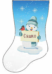 СКМ-240. Схема для вишивки бісером Новорічний чобіток.