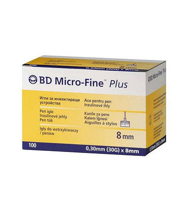 Голки інсулінові Мікрофайн плюс 8 мм, BD Micro-fine Plus 30G, фото 3