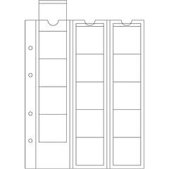 Аркуш до альбому Leuchtturm OPTIMA для монет до 42 мм, M15