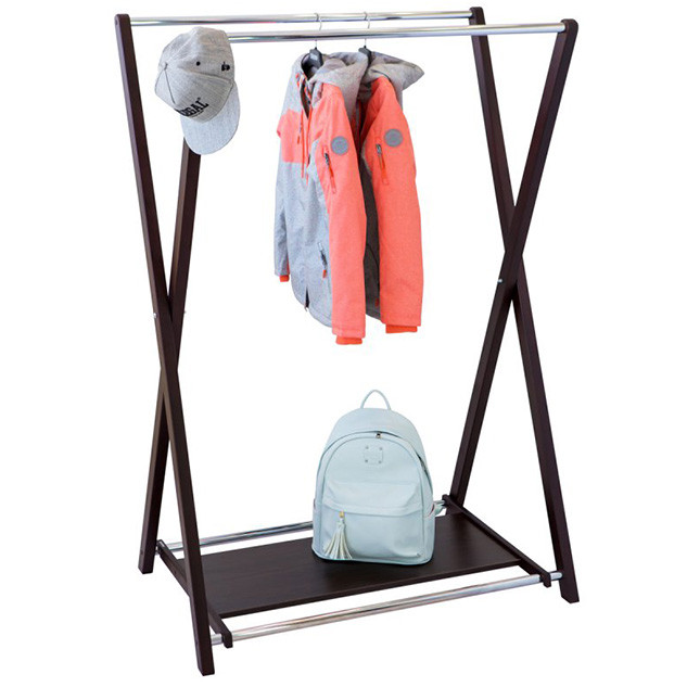 Подвійна стійка для одягу з полицею «Модус 3П»