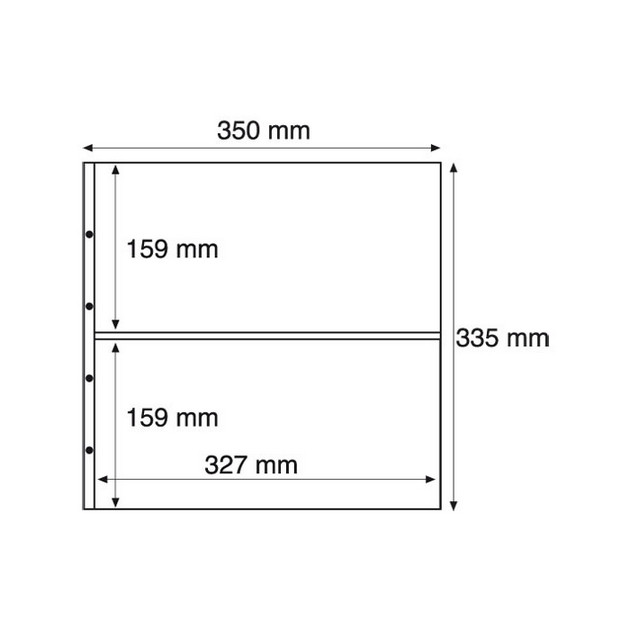 Лист до альбому MAXIMUM 2 комірки 159*327 мм. MAX7C