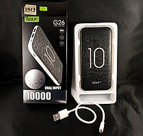 Зовнішній акумулятор Power Bank Golf G-26 10000 mAh чорний