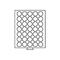 Бокс Leuchtturm для монет (діаметр комірки 35 мм)