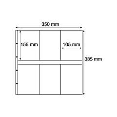 MAX3S Лист до альбому MAXIMUM, 2x6 кишень по  155x105 мм, чорний