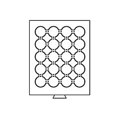 Бокс Leuchtturm для монет (діаметр комірки 42 мм)