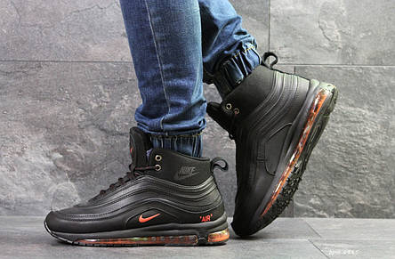 Високі зимові кросівки Nike air max 97,зимові,чорні 41,44,45 р, фото 2