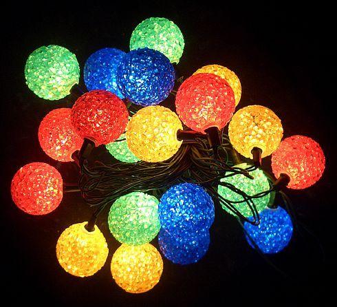 Гірлянда №R-35 Білий/проз.шнур/20 ламп (D-3 см) декоровані., фото 1