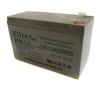 Акумулятор олив'яно-кислотний Elite lux 12v 7.2a/20HR (6-FM-7.2) , фото 2