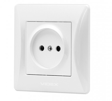 VIDEX BINERA Розетка біла 1а (VF-BNSK1-W) (20/120)
