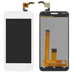 Дисплей для Fly FS407 Stratus 6 (2016), модуль у зборі (екран і сенсор), білий, оригінал