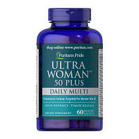 Вітаміни для жінок старше 50 років Puritan's Pride Ultra Woman 50 Daily Plus Multi Timed Release 60к.
