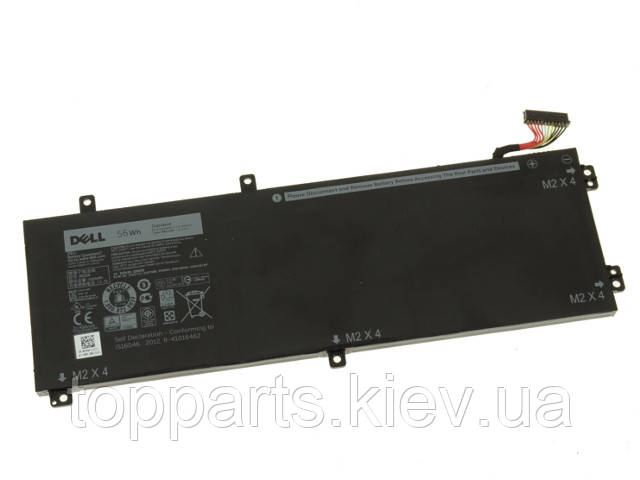 Батарея для ноутбука Dell XPS 15-9550 (short) RRCGW, 56Wh (4666mAh), 3cell, 11.4 V, Li-ion, чорний,