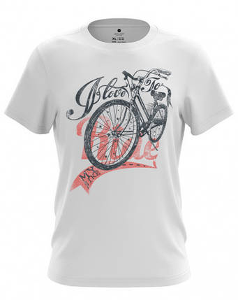 Футболка модна з принтом "I love ride", фото 2