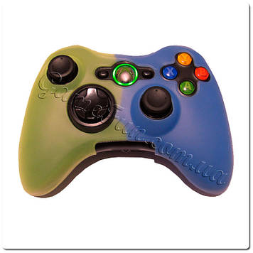 Силіконовий чохол для джойстика Xbox 360(Blue/Yellow)