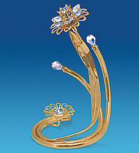 Позолочена фігурка Сваровскі Квітка, фото 1