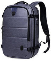 Дорожный рюкзак-сумка Arctic Hunter B00260 для ноутбука до 17", влагозащищённый, 24л Синий
