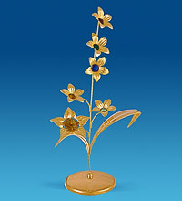Позолочена фігурка Сваровскі Квіти, фото 1