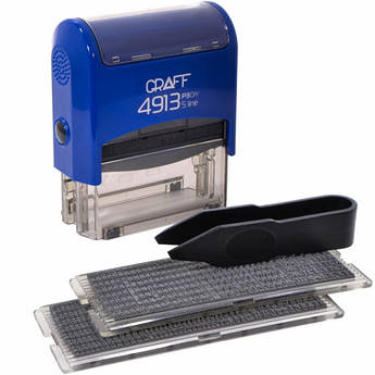 Штамп самонабірний на 5 рядків (41*16 мм) GRM, Graff 4911