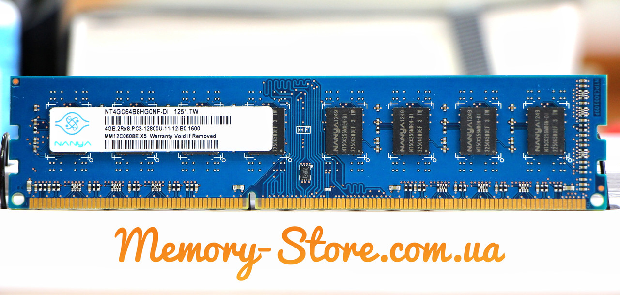 Оперативна пам'ять для ПК DDR3 Nanya 4Gb 2Rx8 PC3-10600 1333MHz Intel і AMD, б/в