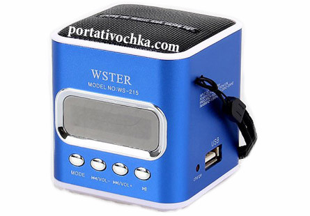 Компактна портативна колонка з USB, CardReader і FM WSTER WS-215