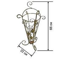 Кована підставка для парасоль №2 чорна/бронза
