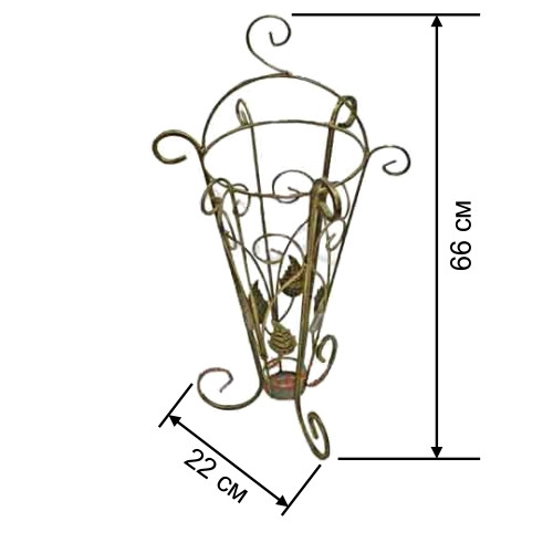 Кована підставка для парасоль №2 чорна/бронза, фото 1